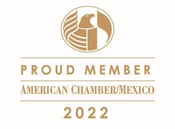 Message indicating that Dianceht is a proud member of the American Chamber of Commerce of Mexico.